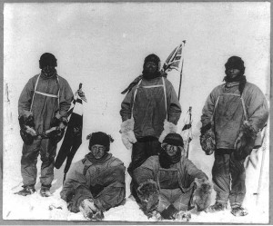 Scott, standing center, with members of his exploration