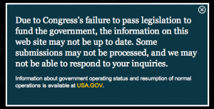 Government Shutdown Notice