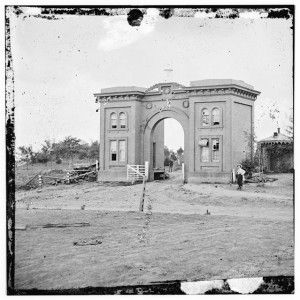 Gettysburg cemetery gatehouse in 1863
