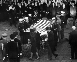 Kennedy family members at JFK's funeral (Abbie Rowe. White House Photographs. John F. Kennedy Presidential Library and Museum, Boston) 09-24-03
