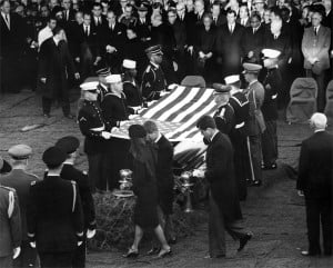 Kennedy family members at JFK's funeral (Abbie Rowe. White House Photographs. John F. Kennedy Presidential Library and Museum, Boston) 09-24-03