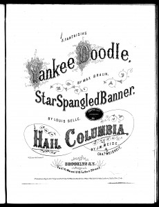 Three potential national anthems on one 1854 sheet music cover