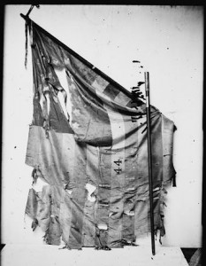 Torn flag of a New York regiment Torn flag of a New York regiment