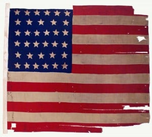 A New York regiment's torn flag