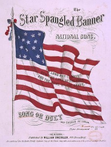 Sheet music of the National Anthem, 1861
