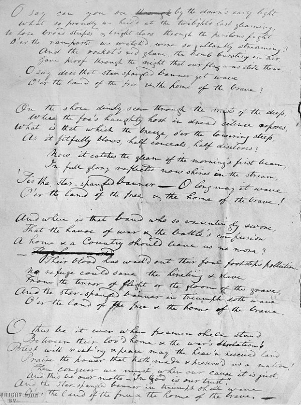 Key's original manuscript