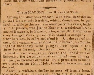 An early U.S. account of Hachette ran in a Richmond newspaper in 1805.