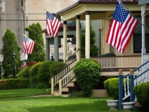 American flags flew up and down every street following the attacks of September 11, 2001