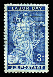 United States stamp: Labor Day  This stamp was released on September 3rd, 1956 in honor of Labor Day which began back in 1882.