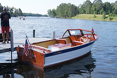 Boat with flag