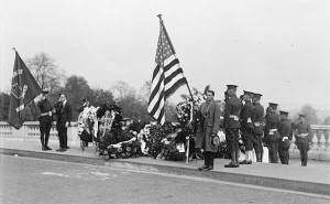 Armistice Day is marked in 1922 at Arlington National Cemetery