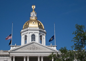 State House Flags at Half-staff for Memorial Day. Photo by James Walsh