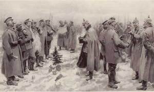 Drawing of Christmas truce (from Illustrated London News)