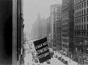 Anti-lynching banner in NYC (Library of Congress)