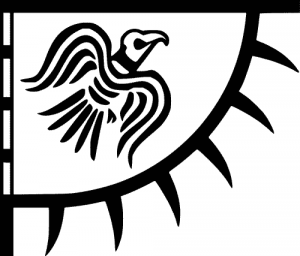 A speculative image of a Viking raven flag