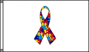 autism ribbon flag