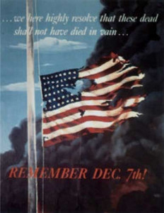 Remembering Pearl Harbor in a poster.