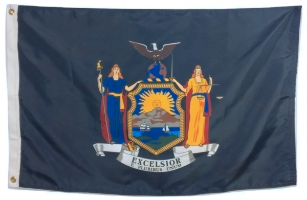 New York State Flag with New Seal