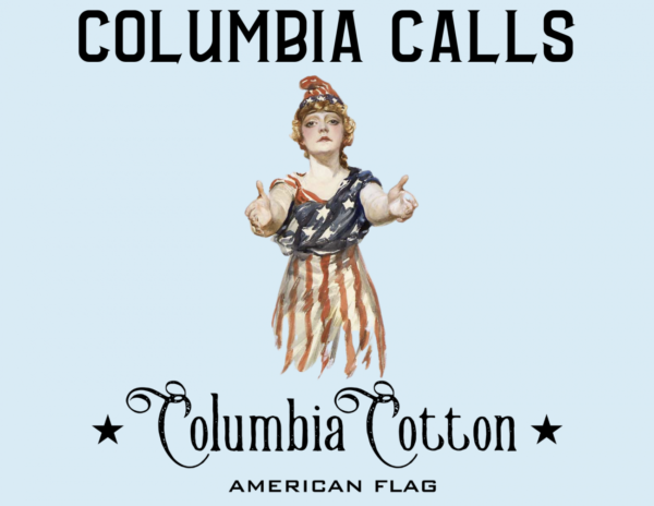 Lady Columbia Cotton American Flags