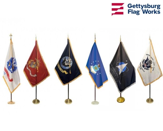 6 military branches flag set