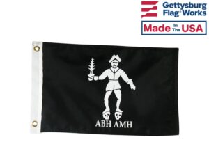 Bartholomew Roberts "Black Bart" pirate flag Made in the USA by Gettysburg Flag Works