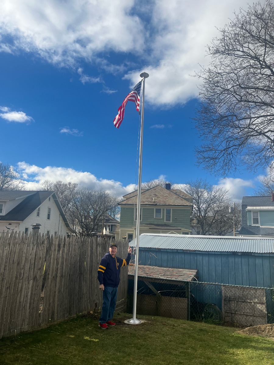 Joe and his flagpole