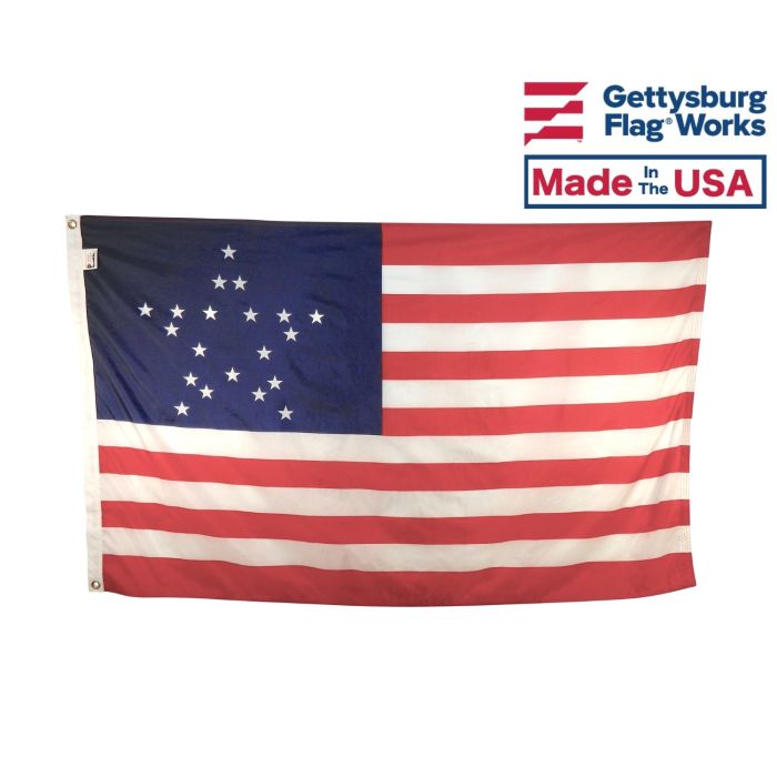 20 Star 1818 Historical Star Pattern American Flag