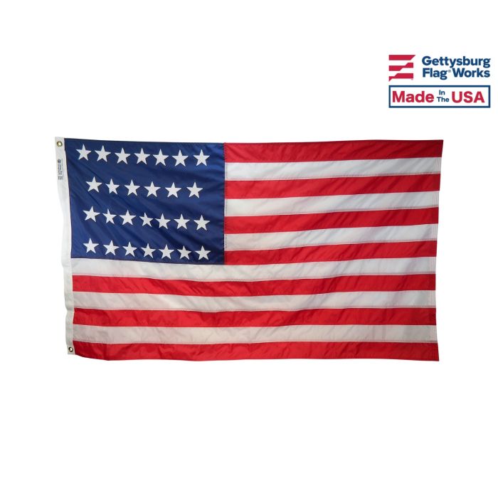 Historical American 27 Star Flag