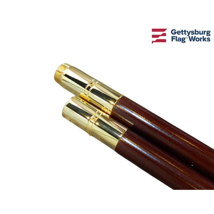 Signature Mahogany Pole, 8' with Brass fixtures