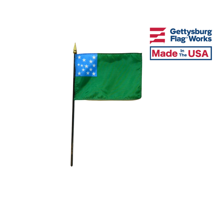 Green Mountain Boys Stick Flag - 4x6"