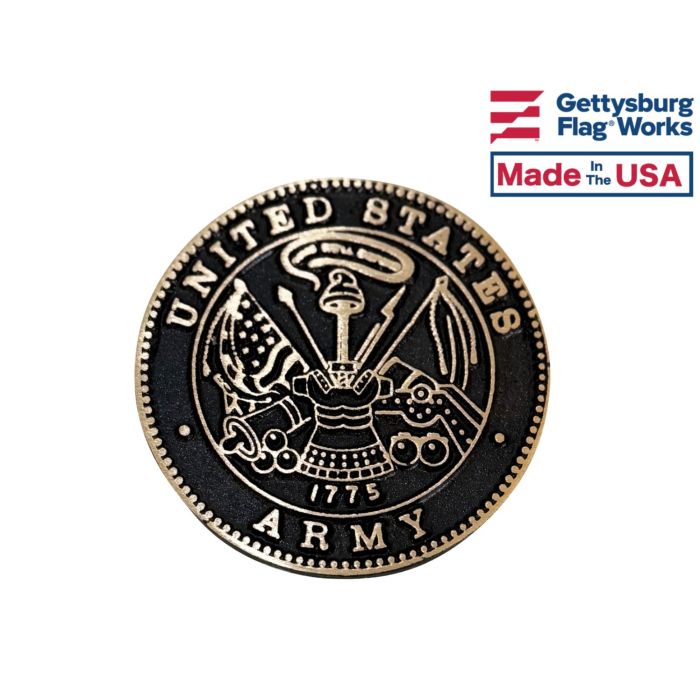 3" Army Bronze Medallion - Adhesive Backed 3" Diameter