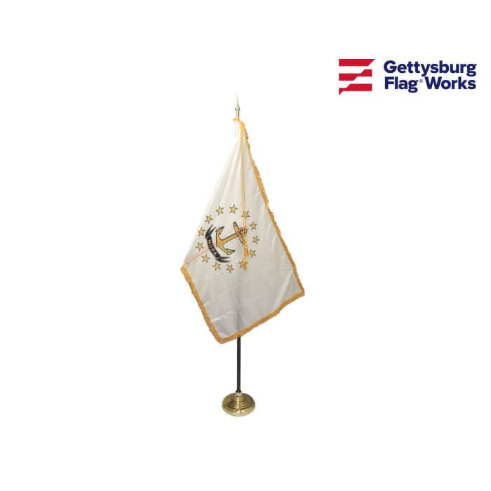 Rhode Island Indoor Flag Set-3x5