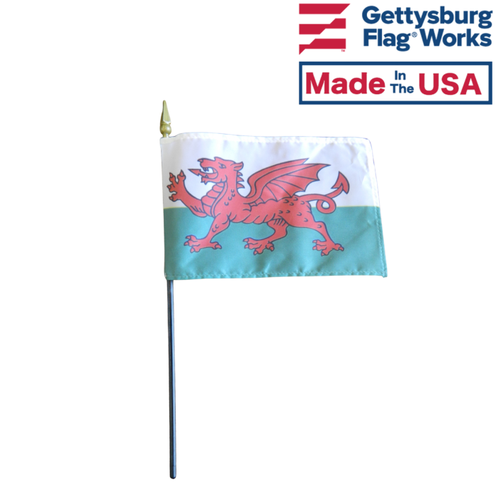 4x6" Wales Stick Flag
