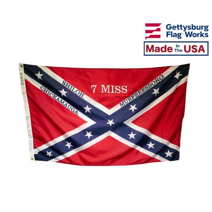 7th MISS Infantry Flag by Gettysburg Flag Works Made in the USA