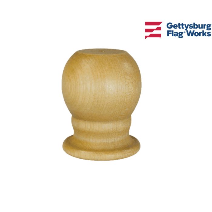 Replacement Wooden Ball Finial For Outdoor Flagpoles