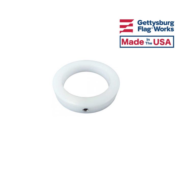 White NeverFurl Collar Ring 1"