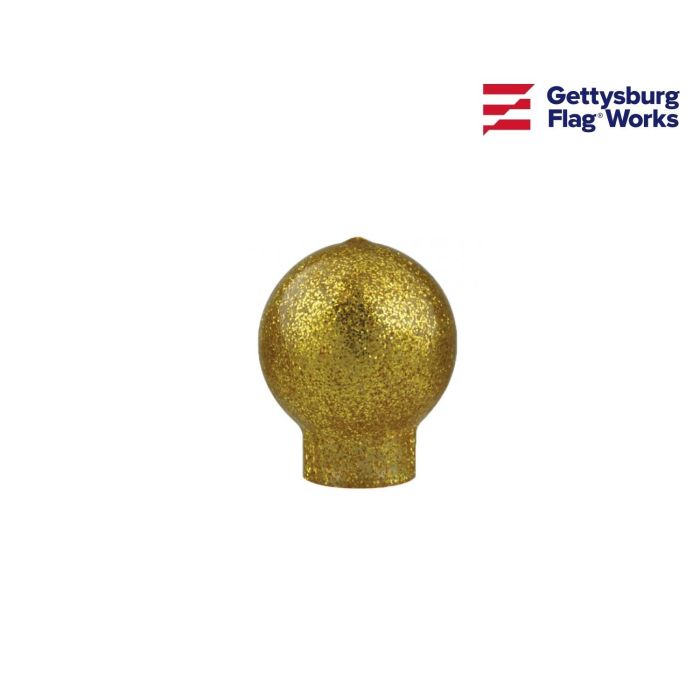 1.75" Vinyl Slip-Fit Gold Ball - Fits poles with 1-3/4" Diameter - CLEARANCE