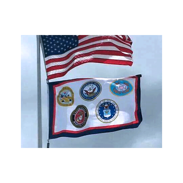 US Armed Forces Flag Flying