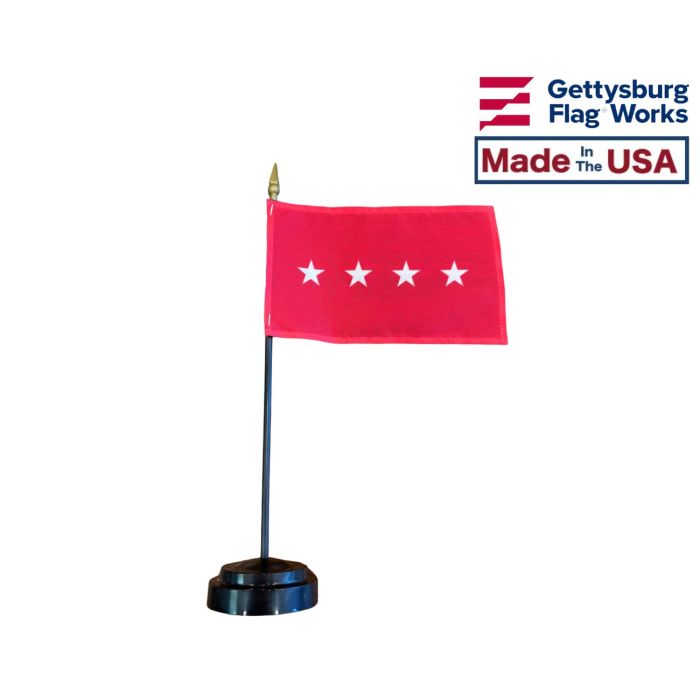 Army General (4 Star) Stick Flag Made in the USA by Gettysburg Flag Works