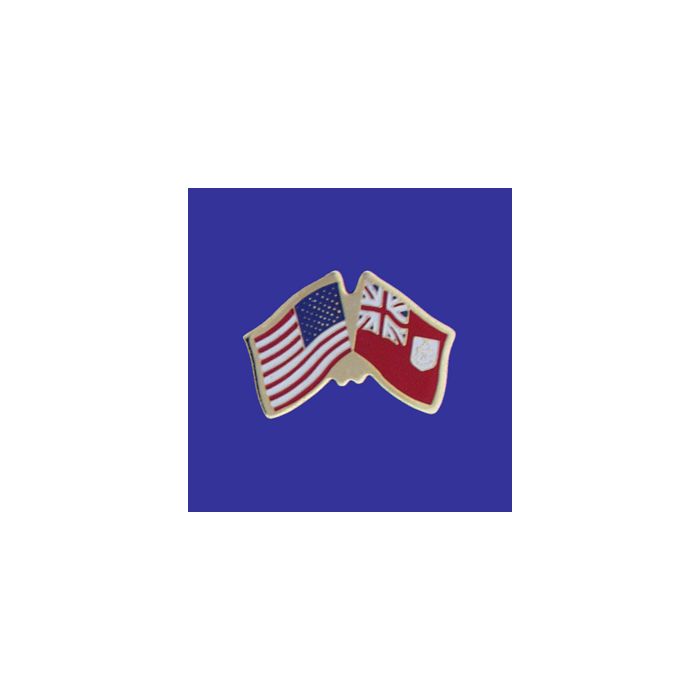 Bermuda Lapel Pin (Double Waving Flag w/USA)