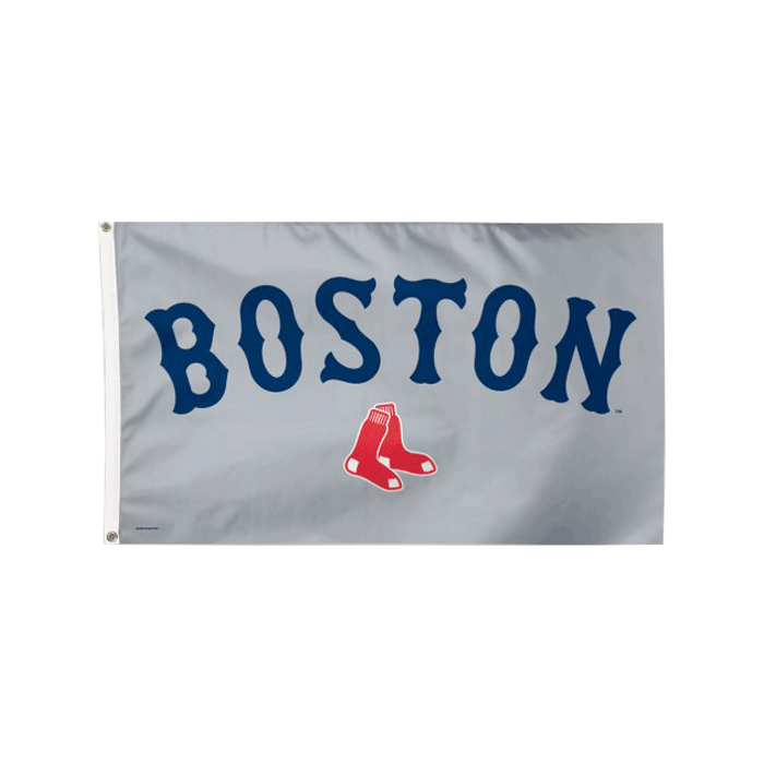 Gray Boston Red Sox Flag