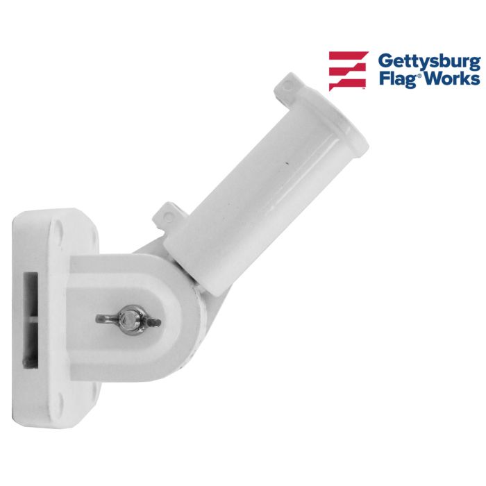 White Adjustable Flag Bracket