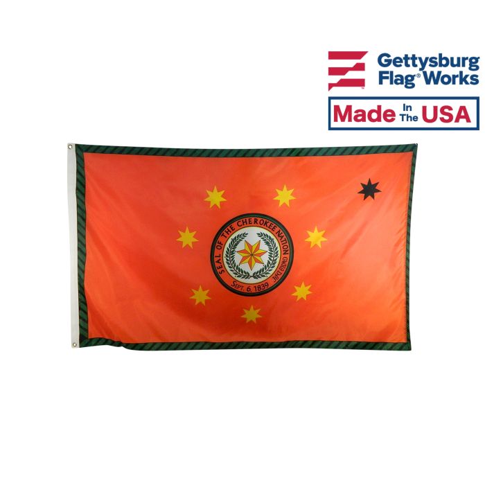 thumbnail image 2 of 12x18 USA Native American Indian Vertical Sleeve Flag - 100% Polyester, Garden Decor 2 of 4