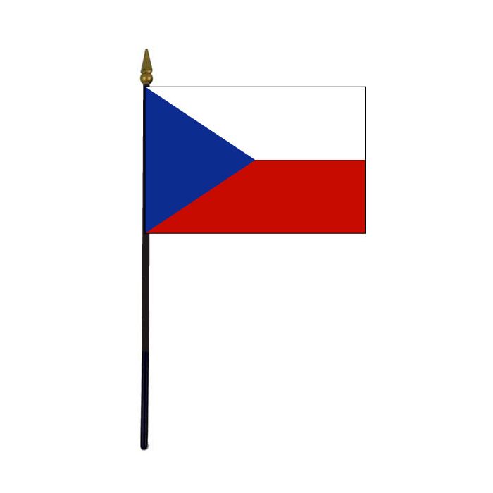 Czech Republic Stick Flag - 4x6"