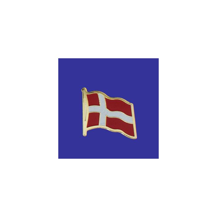 Denmark Lapel Pin (Single Waving Flag)