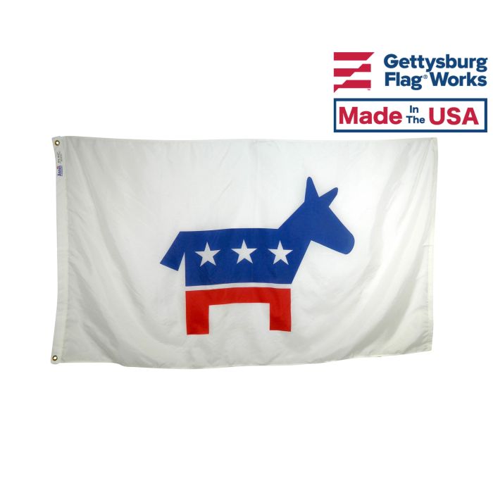 3x5' Democratic Flag - Democrat Donkey