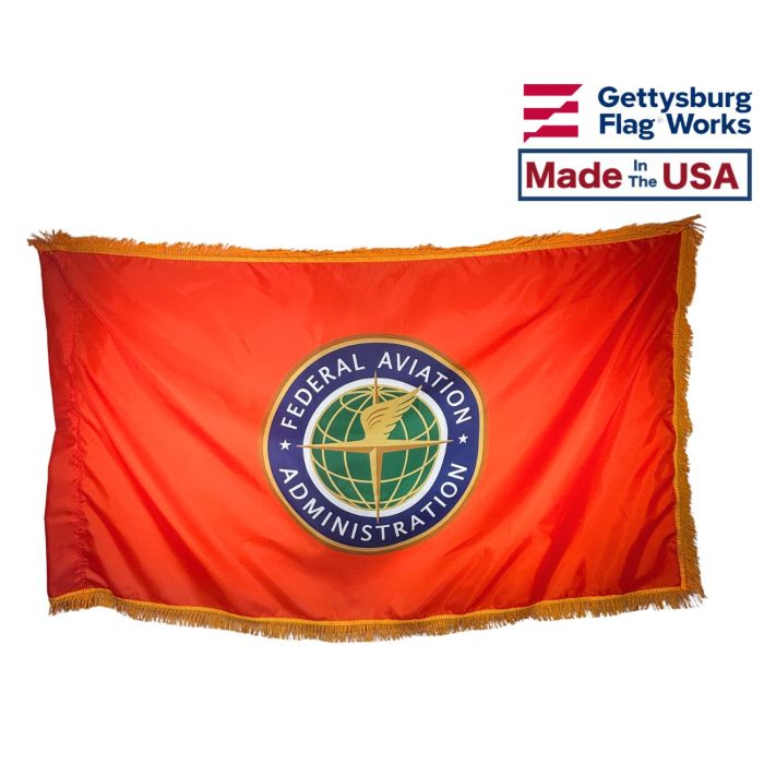 Federal Aviation Administration Indoor & Parade Flag Made in the USA by Gettysburg Flag Works
