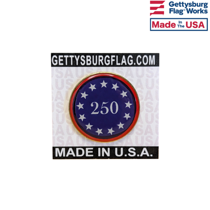America 250 flag pin gfw original design