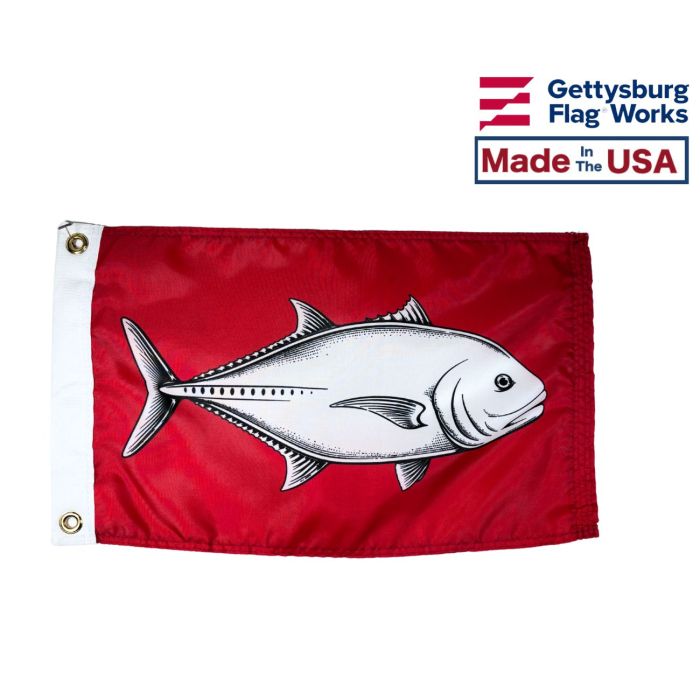 Giant Trevally Fish Flag - Fishing Boat Flag Made in the USA by Gettysburg Flag Works