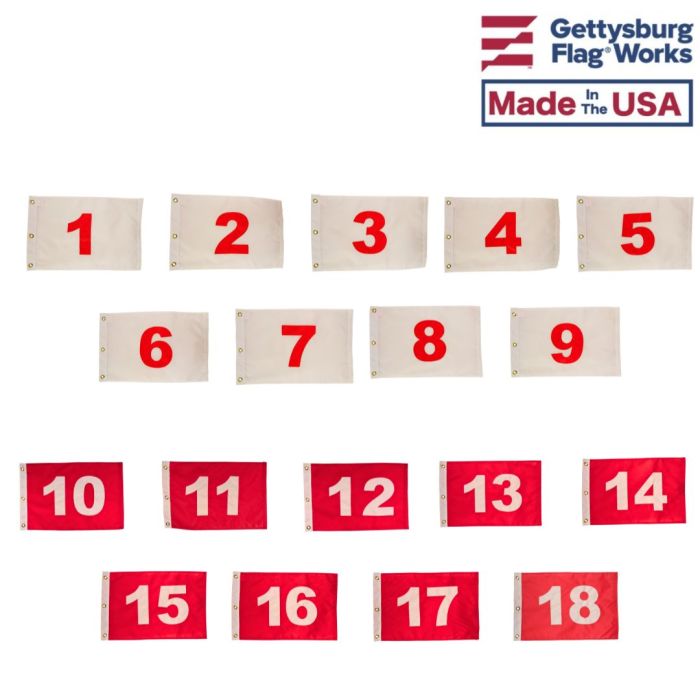 Golf Flag Pin Hole Set #1-18